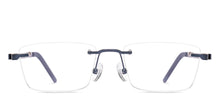 Load image into Gallery viewer, Matte Blue Square Rimless Unisex Eyeglasses by Lenskart Air-219354