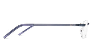 Matte Blue Square Rimless Unisex Eyeglasses by Lenskart Air-219354