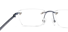 Load image into Gallery viewer, Matte Blue Square Rimless Unisex Eyeglasses by Lenskart Air-219354