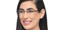 Load image into Gallery viewer, Black Rectangle Rimless Unisex Eyeglasses by Lenskart Air Online-211043