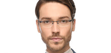 Load image into Gallery viewer, Black Rectangle Rimless Unisex Eyeglasses by Lenskart Air Online-211043