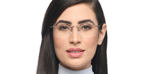 Load image into Gallery viewer, Gunmetal Rectangle Rimless Unisex Eyeglasses by Lenskart Air-211055