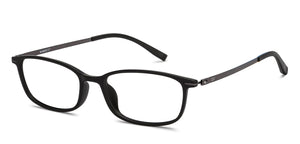 Black Rectangle Full Rim Unisex Eyeglasses by Lenskart Air Online-212326