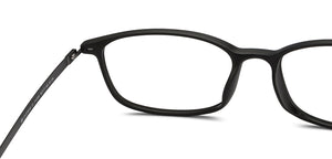 Black Rectangle Full Rim Unisex Eyeglasses by Lenskart Air Online-212326