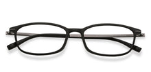 Load image into Gallery viewer, Black Rectangle Full Rim Unisex Eyeglasses by Lenskart Air Online-212326