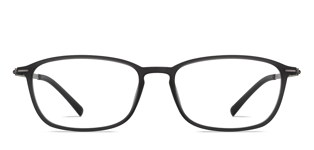 Black Rectangle Full Rim Unisex Eyeglasses by Lenskart Air Online-212331