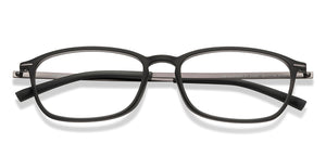 Black Rectangle Full Rim Unisex Eyeglasses by Lenskart Air Online-212331
