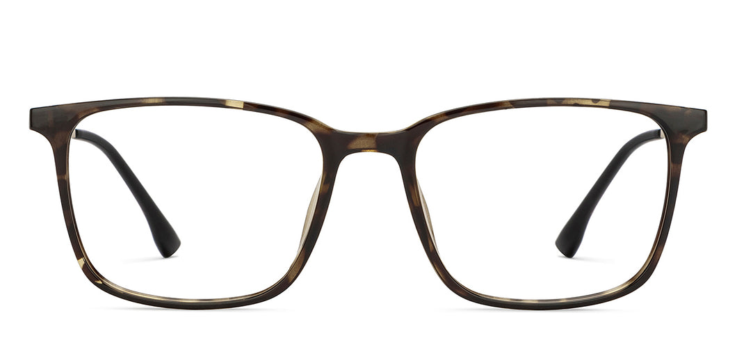 Tortoise Square Full Rim Unisex Eyeglasses by Lenskart Air-215401