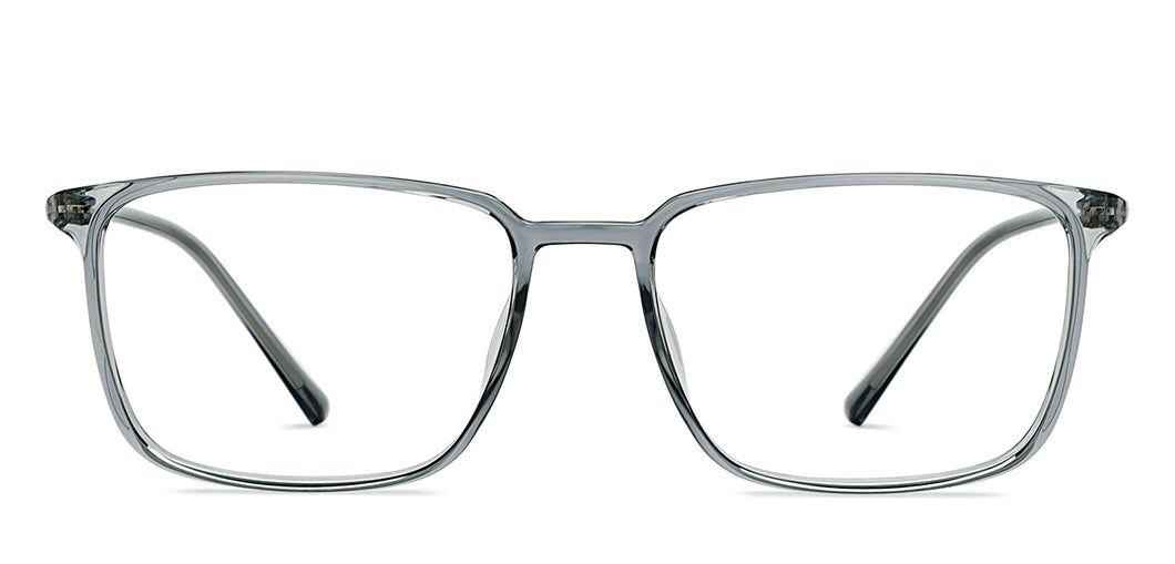 Grey Rectangle Full Rim Unisex Eyeglasses by Lenskart Air-215406