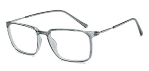 Grey Rectangle Full Rim Unisex Eyeglasses by Lenskart Air-215406