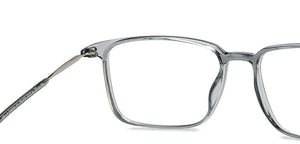 Grey Rectangle Full Rim Unisex Eyeglasses by Lenskart Air-215406