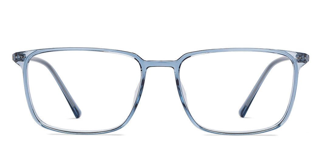 Blue Rectangle Full Rim Unisex Eyeglasses by Lenskart Air-215407