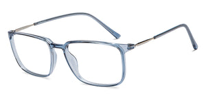 Blue Rectangle Full Rim Unisex Eyeglasses by Lenskart Air-215407