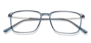Blue Rectangle Full Rim Unisex Eyeglasses by Lenskart Air-215407