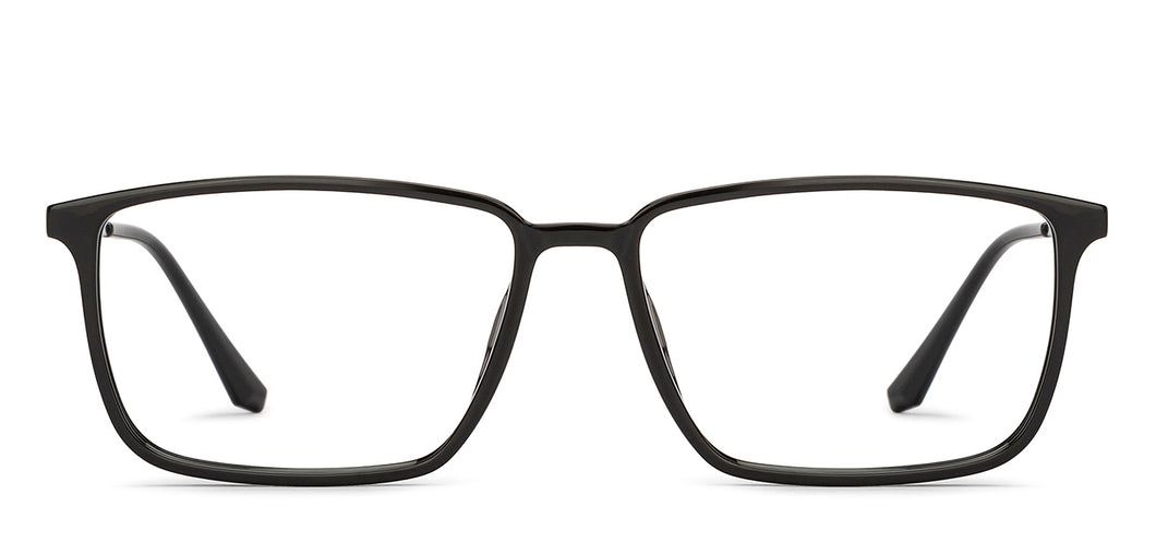 Black Rectangle Full Rim Unisex Eyeglasses by Lenskart Air-215410