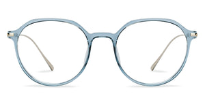 Blue Round Full Rim Unisex Eyeglasses by Lenskart Air-215415