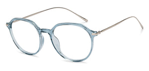 Blue Round Full Rim Unisex Eyeglasses by Lenskart Air-215415