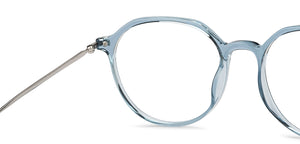 Blue Round Full Rim Unisex Eyeglasses by Lenskart Air-215415