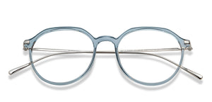 Blue Round Full Rim Unisex Eyeglasses by Lenskart Air-215415