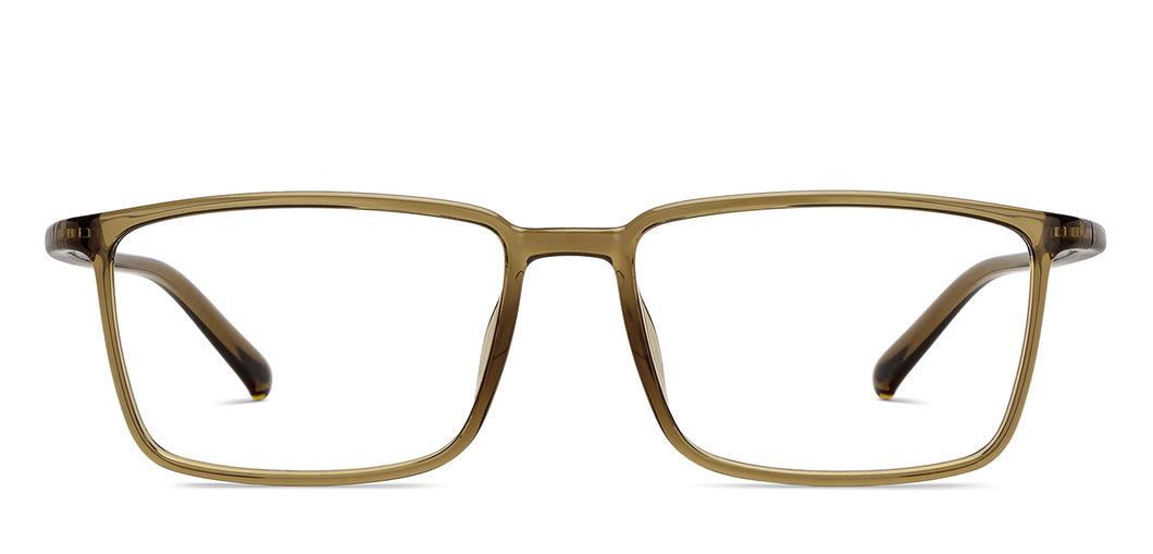 Brown Rectangle Full Rim Unisex Eyeglasses by Lenskart Air-215417
