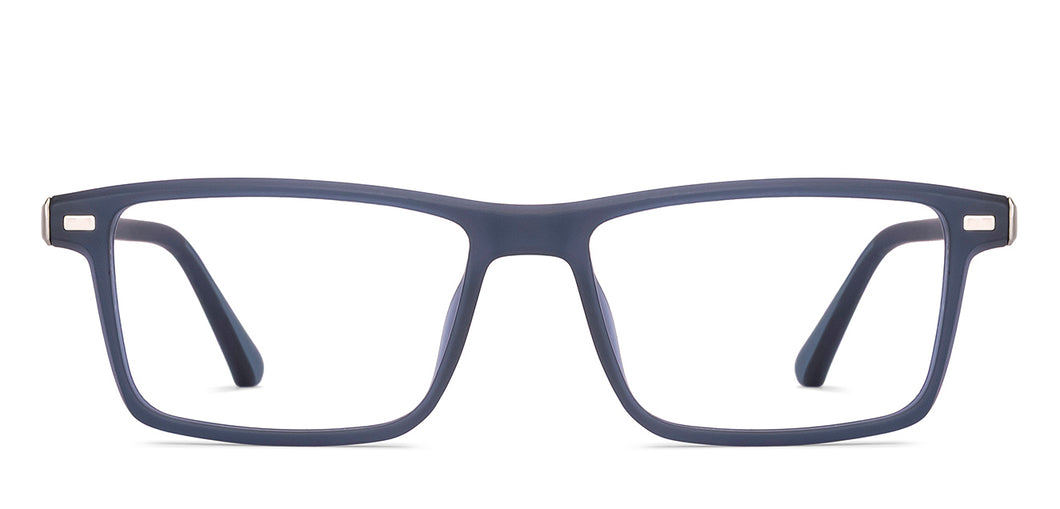 Blue Rectangle Full Rim Unisex Clip-on Eyeglasses by Lenskart Air-221161