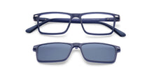Load image into Gallery viewer, Blue Rectangle Full Rim Unisex Clip-on Eyeglasses by Lenskart Air-221161
