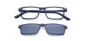 Blue Rectangle Full Rim Unisex Clip-on Eyeglasses by Lenskart Air-221161