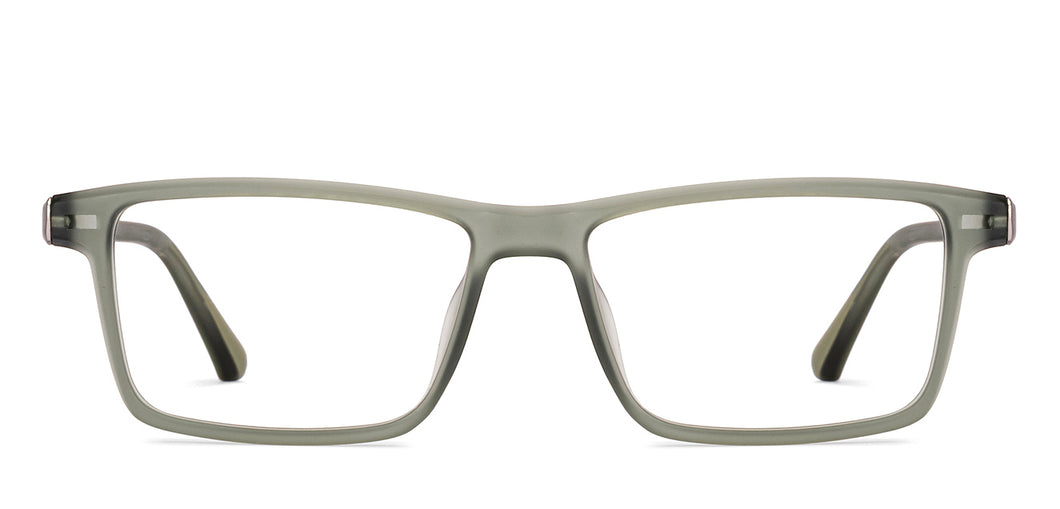 Grey Rectangle Full Rim Unisex Clip-on Eyeglasses by Lenskart Air-221162