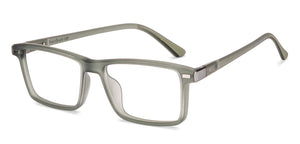 Grey Rectangle Full Rim Unisex Clip-on Eyeglasses by Lenskart Air-221162