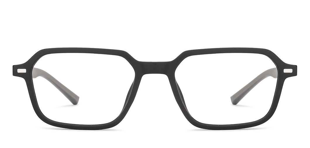 Black Rectangle Full Rim Unisex Clip-on Eyeglasses by Lenskart Air-221172