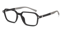 Load image into Gallery viewer, Black Rectangle Full Rim Unisex Clip-on Eyeglasses by Lenskart Air-221172
