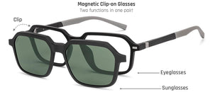 Black Rectangle Full Rim Unisex Clip-on Eyeglasses by Lenskart Air-221172
