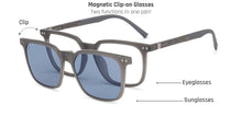 Load image into Gallery viewer, Grey Square Full Rim Unisex Clip-on Eyeglasses by Lenskart Air-221173