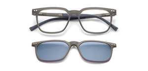 Grey Square Full Rim Unisex Clip-on Eyeglasses by Lenskart Air-221173