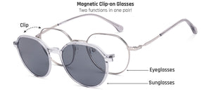 Silver Round Full Rim Unisex Eyeglasses by Lenskart Air-220238