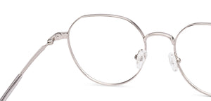 Silver Round Full Rim Unisex Eyeglasses by Lenskart Air-220238