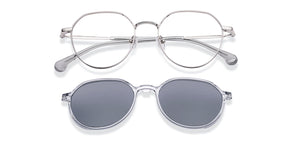 Silver Round Full Rim Unisex Eyeglasses by Lenskart Air-220238