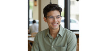 Load image into Gallery viewer, Dark Grey Rectangle Rimless Unisex Eyeglasses by Lenskart Air-228631