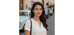 Dark Grey Rectangle Rimless Unisex Eyeglasses by Lenskart Air-228631