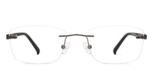 Load image into Gallery viewer, Dark Grey Rectangle Rimless Unisex Eyeglasses by Lenskart Air-228631