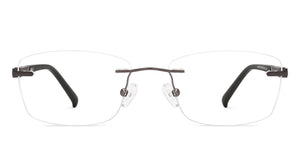 Dark Grey Rectangle Rimless Unisex Eyeglasses by Lenskart Air-228631