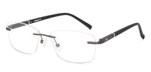 Load image into Gallery viewer, Dark Grey Rectangle Rimless Unisex Eyeglasses by Lenskart Air-228631