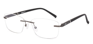 Dark Grey Rectangle Rimless Unisex Eyeglasses by Lenskart Air-228631