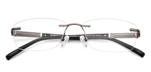 Dark Grey Rectangle Rimless Unisex Eyeglasses by Lenskart Air-228631