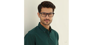 Black Rectangle Full Rim Unisex Eyeglasses by Lenskart Air-230543