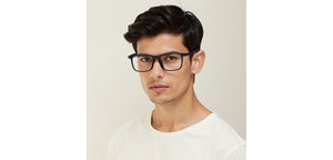 Black Rectangle Full Rim Unisex Eyeglasses by Lenskart Air-230543