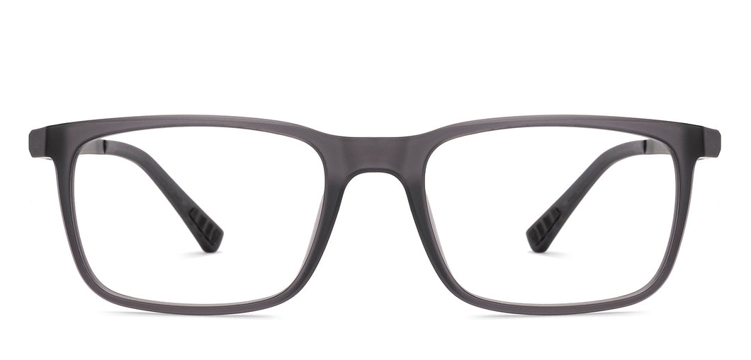 Black Rectangle Full Rim Unisex Eyeglasses by Lenskart Air-230543