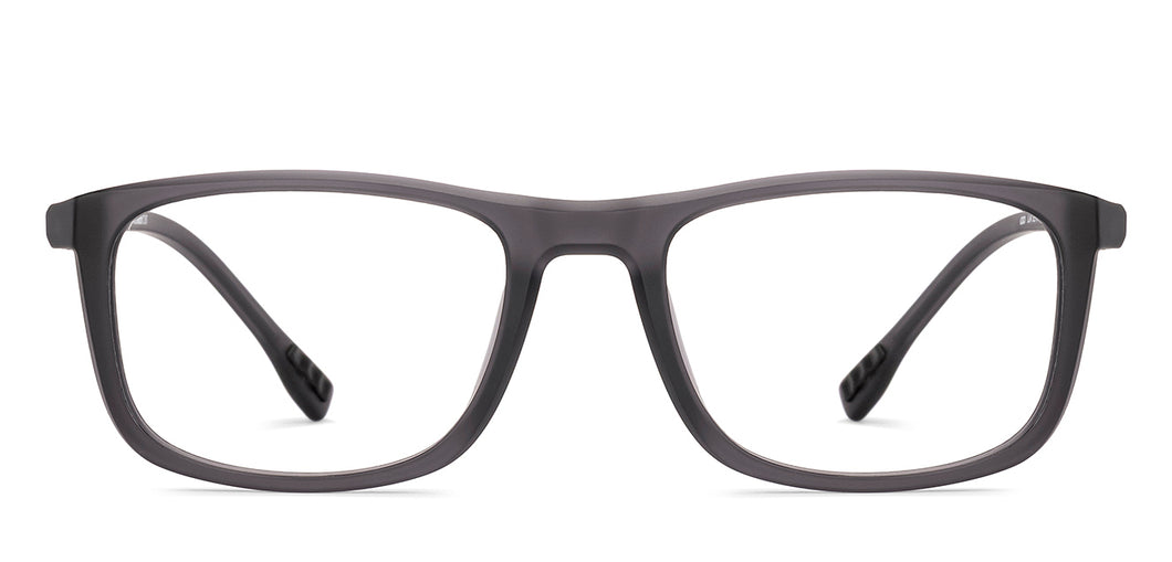 Black Rectangle Full Rim Unisex Eyeglasses by Lenskart Air-230544