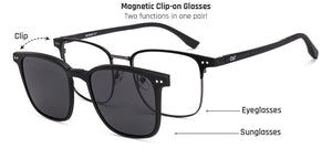 Black Square Full Rim Unisex Eyeglasses by Lenskart Air-221875