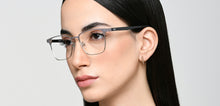 Load image into Gallery viewer, Matte Light Grey Rectangle Full Rim Unisex Eyeglasses by Lenskart Air-221876